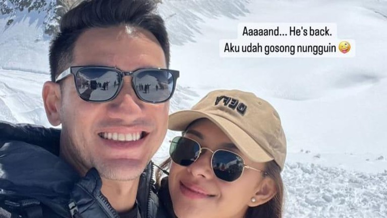 Nana Mirdad dan Andrew White Momen Nana Mirdad dan Andrew White berlibur ke Swiss