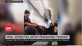 VIDEO: Viral Keributan Antar Penumpang Pesawat