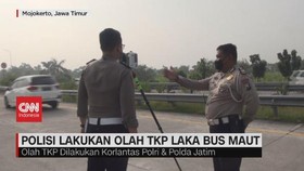 VIDEO: Polisi Lakukan Olah TKP Laka Bus Maut