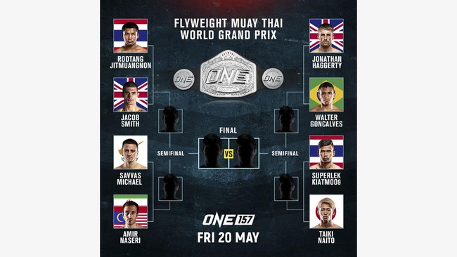 ONE 157 akhir pekan ini menyajikan empat laga berkelas dalam Turnamen ONE Flyweight Muay Thai World Grand Prix.