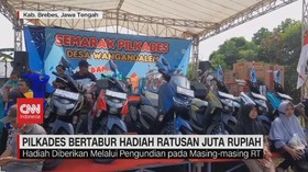 VIDEO: Unik Pilkades di Brebes, Cakades Kalah Dapat Hadiah Motor