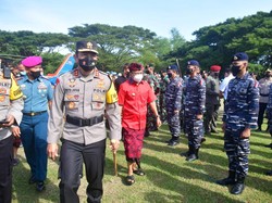GPDRR, Danlanal Denpasar Hadiri Apel Pasukan OPS Puri Agung V-2022