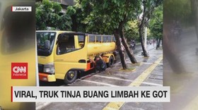 VIDEO: Viral, Truk Tinja Buang Limbah ke Got
