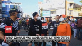 VIDEO: Warga Solo Wajib Pakai Masker, Gibran: Buat Makin Ganteng