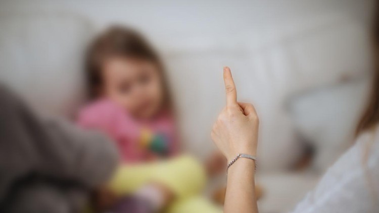 Father Hitting Young Daughter - domestic violence