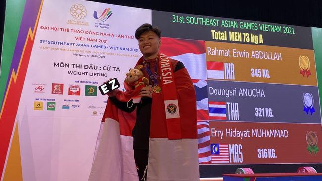 Rahmat Erwin Rebut Emas dan Pecahkan Rekor SEA Games