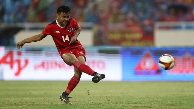 Bek kanan Asnawi Mangkualam terancam absen dalam Timnas Indonesia vs Curacao dalam FIFA Matchday di Stadion GBLA, Sabtu (24/9).