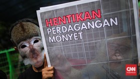 FOTO: Aksi Peduli Monyet, Desak Larang Perburuan-Perdagangan Primata