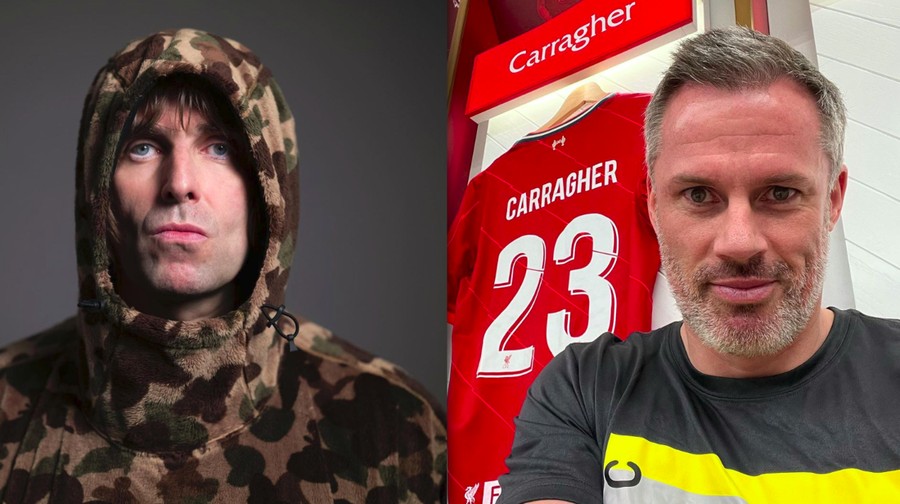 Liam Gallagher dan Jamie Carragher