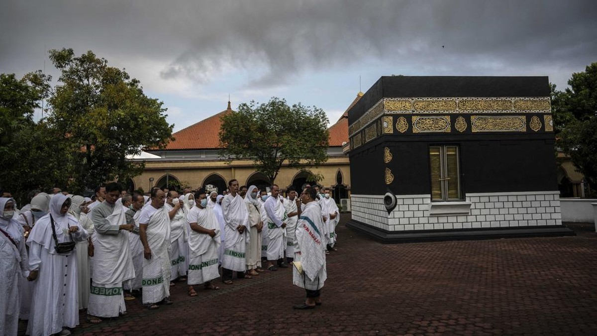 FOTO: Manasik Sebelum Berangkat Haji Perdana Era Pandemi Covid