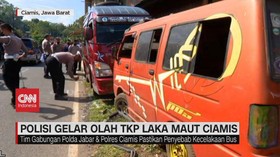 VIDEO: Polisi Gelar Olah TKP Laka Maut Ciamis