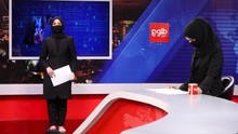 FOTO: Wajah Presenter TV Wanita Ditutup Cadar Imbas Aturan Taliban
