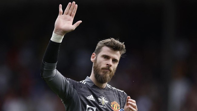 Kiper David de Gea kena amuk pelatih Erik ten Hag dalam pertandingan pramusim Manchester United vs Crystal Palace di Australia, Selasa (19/7).