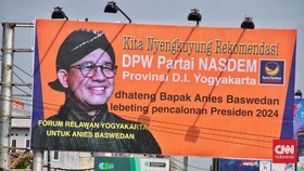 Baliho Anies Capres 2024 Berlogo NasDem Bermunculan di DIY