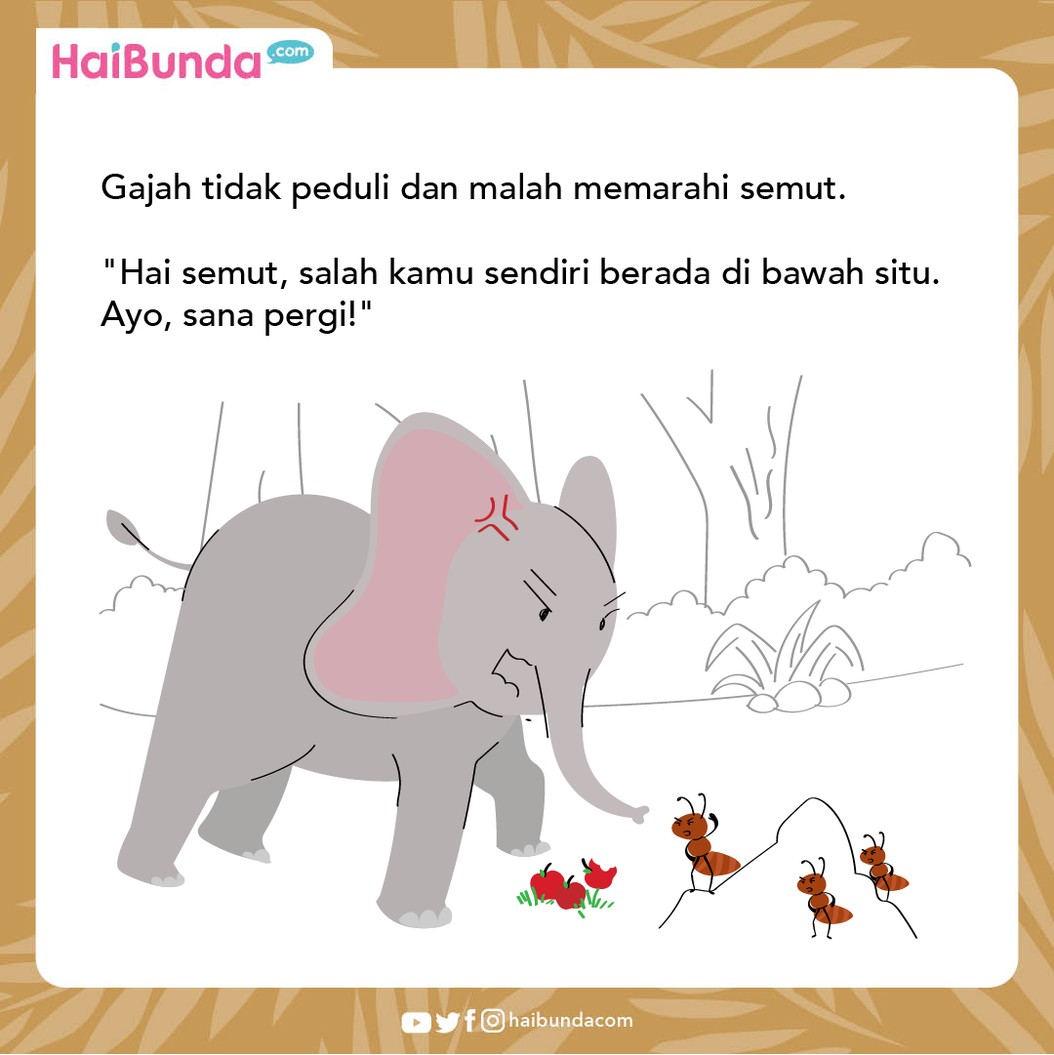 Cerita Nusantara Semut Cerdas & Gajah yang Sombong