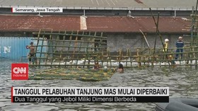 VIDEO: Tanggul Pelabuhan Tanjung Mas Mulai Diperbaiki
