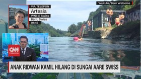 VIDEO: Anak Ridwan Kamil Hilang di Sungai Aaere Swiss