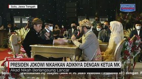 VIDEO: Presiden Jokowi Nikahkan Adiknya dengan Ketua MK