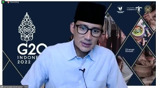 Menparekraf Sandiaga Uno mengatakan, pada 2023 pemerintah menargetkan 30 juta UMKM masuk ke pasar digital atau e-commerce.