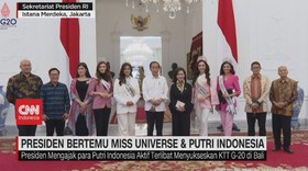VIDEO: Presiden Jokowi Bertemu Miss Universe & Putri Indonesia