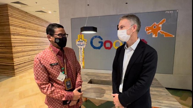 Menparekraf Sandiaga Uno dirinya terima kasih atas kolaborasi dengan Google, mulai dari pengembangan online game, pelatihan, hingga sertifikasi keahlian.