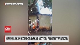 VIDEO: Nyalakan Motor Dekat Kompor, Rumah Terbakar