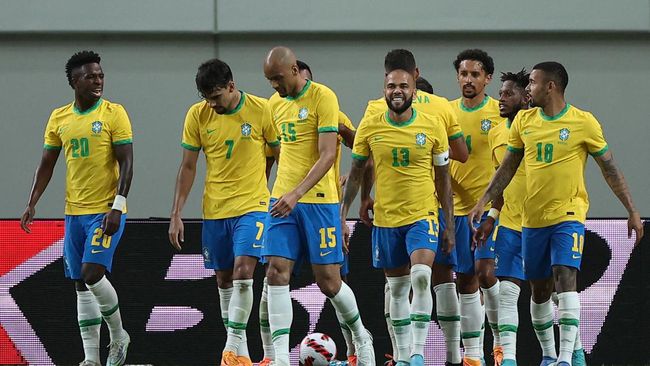 Brasil Hancurkan Korea Selatan 5-1, Neymar Dua Gol