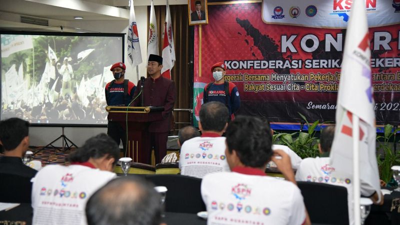 Wali Kota Semarang Hendrar Prihadi mengapresiasi adanya deklarasi Konfederasi Serikat Pekerja Nusantara (KSPN).