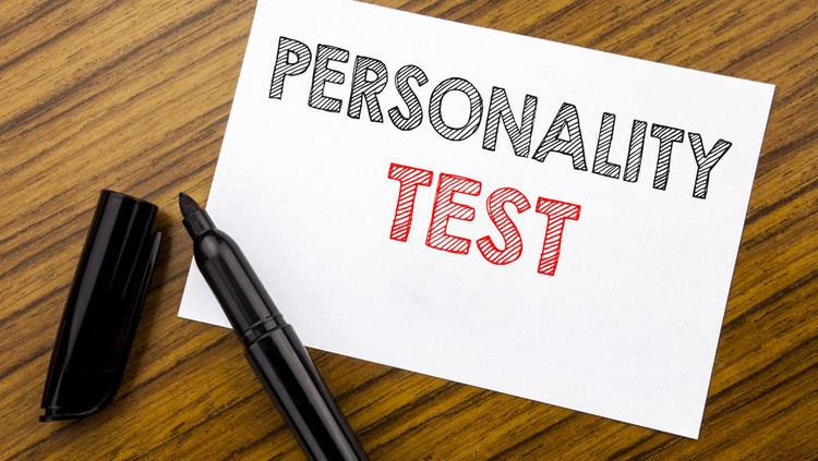Writing text showing Personality Test. Business concept for Attitude Assessment written on sticky note paper on wooden background with pen, marker
