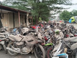 Motor Bekas Kecelakaan Numpuk di Polres Metro Bekasi, Ada Sejak 2004