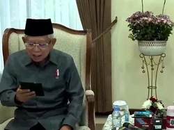 Maruf Amin Video Call ke Ridwan Kamil Sampaikan Duka