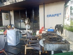 Kedai Kopi di Denpasar Bali Hangus Terbakar, Tabung Gas Meledak 3 Kali