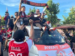 Taufan Pawe Ikut Konvoi Suporter, Dukung PSM Makassar Vs Sulut United