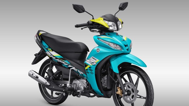 Yamaha Jupiter Z1 disegarkan memakai warna grafis baru, harga kini Rp15,64 juta.