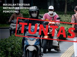 Before-After Pemasangan Portal S di Trotoar Metropole Jakpus