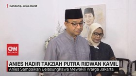 VIDEO: Anies Hadir Takziah Putra Ridwan Kamil