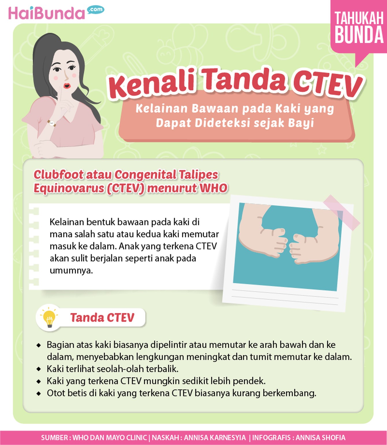 Infografis Kenali Tanda CTEV Kelainan Bawaan pada Kaki yang Dapat Dideteksi sejak Bayi Infografis Kenali Tanda CTEV Kelainan Bawaan pada Kaki yang Dapat Dideteksi sejak Bayi