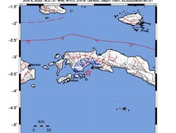Gempa M 4,0 Guncang Maluku Tengah, Berpusat di Laut-Tak Berpotensi Tsunami