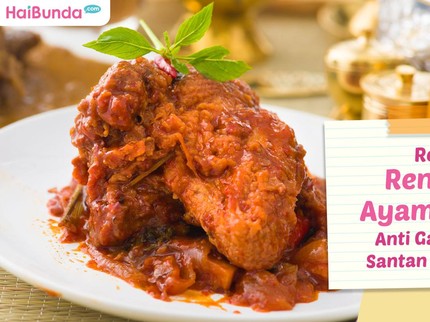 Resep Rendang Ayam Pedas, Anti Gagal Pakai Santan Kelapa Asli