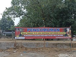 Ditemukan Ternak Suspek PMK, Pasar Hewan Dimoro Kota Blitar Ditutup 2 Pekan
