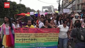 VIDEO: Ribuan Orang Ramaikan Pawai LGBT Pride di Kathmandu Nepal