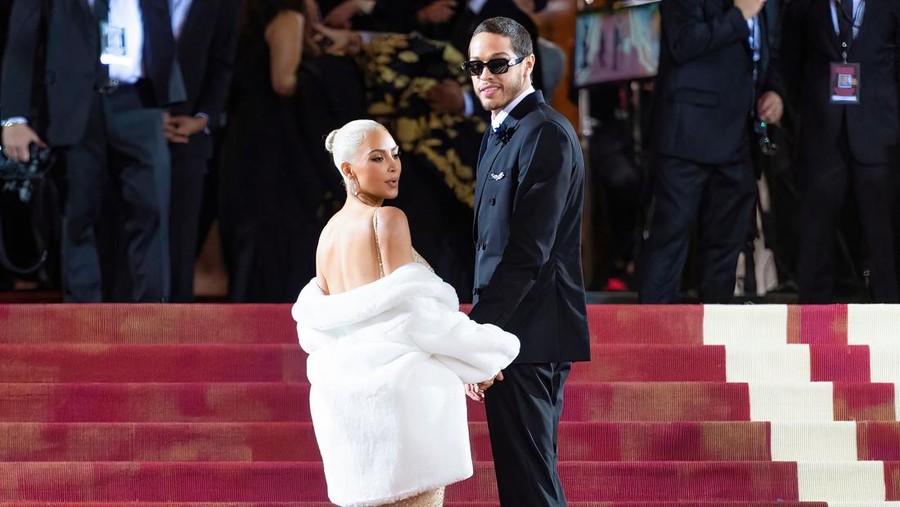 NEW YORK, NEW YORK - MAY 02: Pete Davidson and Kim Kardashian attend The 2022 Met Gala Celebrating 