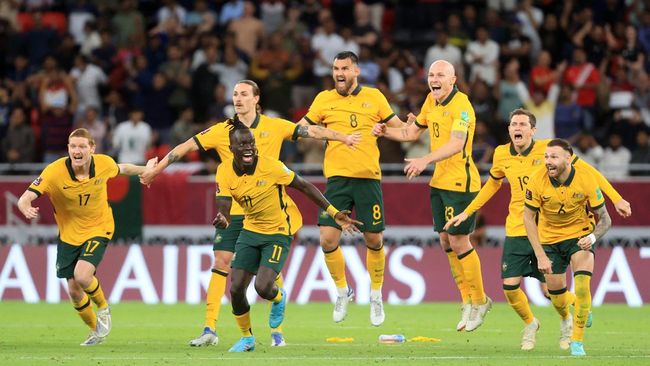 Sejarah tercipta setelah timnas Australia lolos ke Piala Dunia 2022 usai mengalahkan Peru lewat adu penalti pada playoff inter-konfederasi.