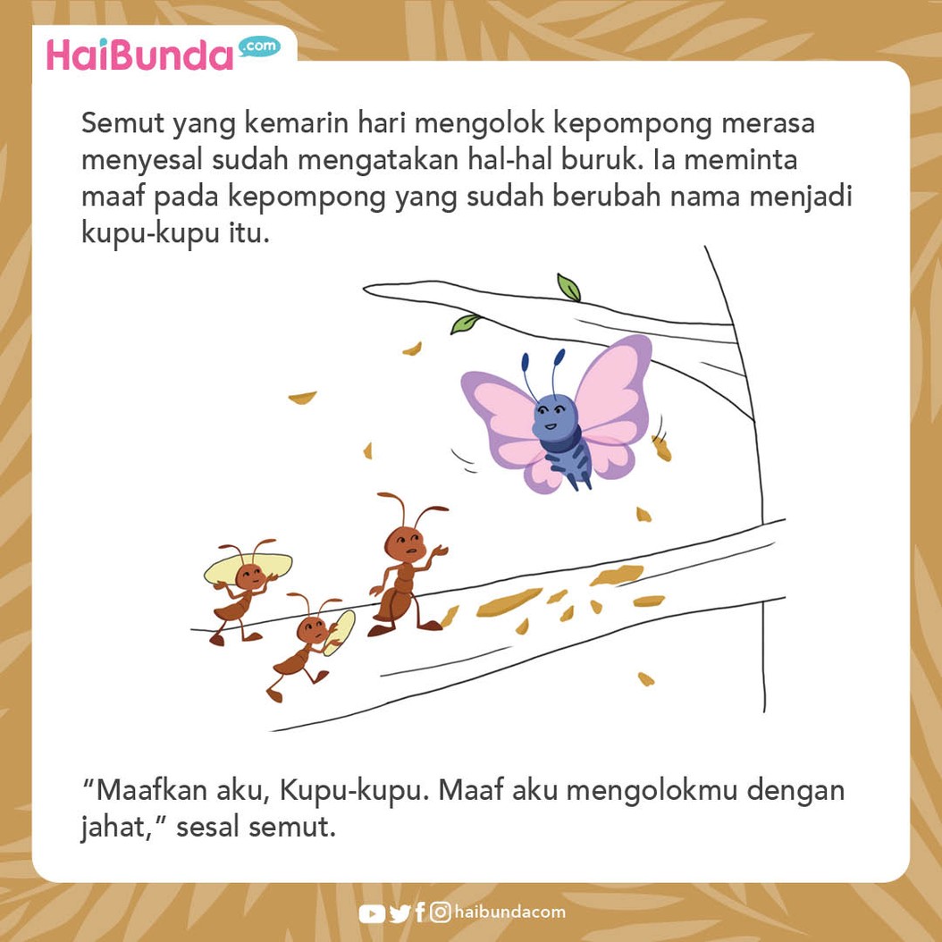 Cerita Nusantara Semut dan Kepompong