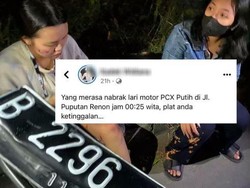 Viral Tabrak Lari di Renon, Pelat Mobil Penabrak Tertinggal di TKP