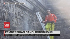 VIDEO: Pembersihan Struktur Bebatuan Candi Borobudur