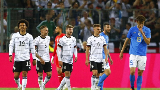 Jerman berhasil mengalahkan Italia dengan skor meyakinkan 5-2 sedangkan Inggris mendapat malu di UEFA Nations League.