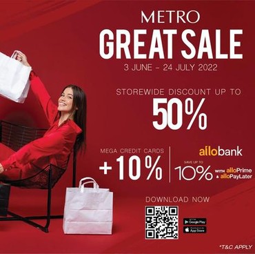 Metro Great Sale 2022, Ada Tambahan Diskon Pakai Allo Bank
