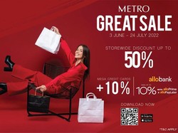 Metro Great Sale 2022, Ada Tambahan Diskon Pakai Allo Bank