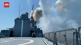VIDEO: Rusia Tembakkan Rudal Jelajah Kalibr ke Ukraina